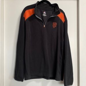 Majestic San Francisco Giants half zip pullover large